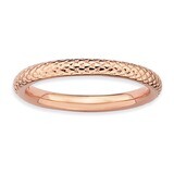 Pink-Plated Cable Ring Sterling Silver QSK204-5, MPN: QSK204, 883957136721