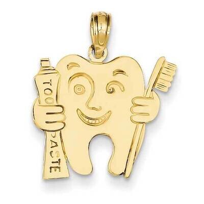Flat-Backed Dental Pendant 14k Gold Polished  D1249, MPN: D1249, 637218015429