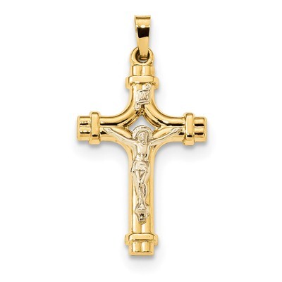 Polished INRI Crucifix Pendant 14k Two-Tone Gold XR1664, MPN: XR1664, 883957773438