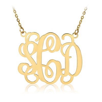 Monogram Plate with chain 14k Yellow Gold .013 Gauge XNA502Y, MPN: XNA502Y, 886774580258