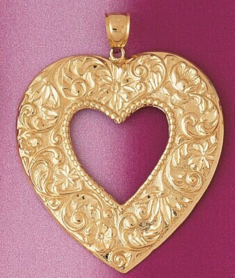 Dazzlers Jewelry Heart Pendant Necklace Charm Bracelet in Yellow, White or Rose Gold 4026, MPN: DZ-…