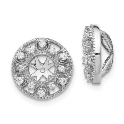 Fancy Diamond Earring Jacket 14k White Gold EJM5301-025-WA, MPN: EJM5301-025-WA, 191101387111