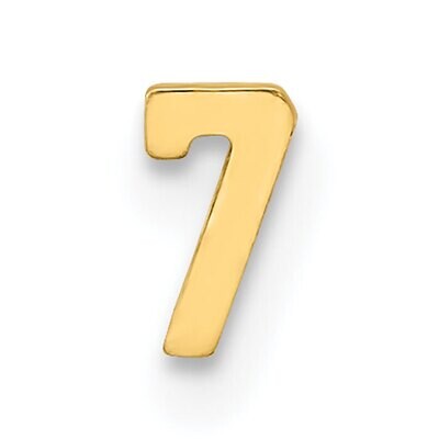 Die Struck Number 7 14k Yellow Gold YG2196, MPN: YG2196,