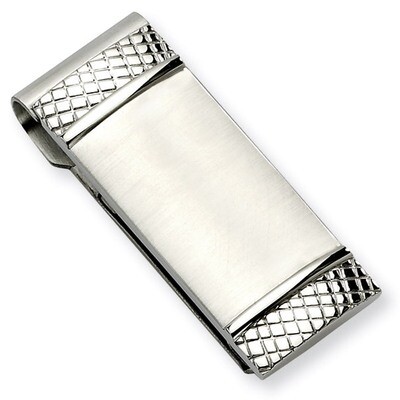Brushed and Textured Money Clip - Stainless Steel SRM136 by Chisel, MPN: SRM136, 886774039640