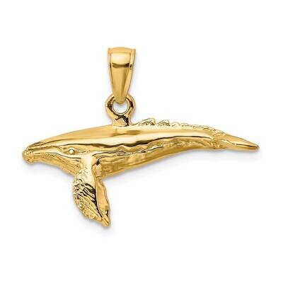 Textured Underside Humpback Whale Charm 14k Gold 3-D K7465, MPN: K7465, 637218106561