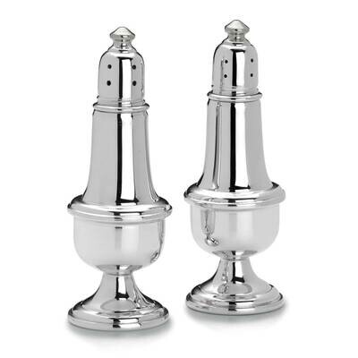 Empire Polished Pewter Glass Lined Footed Salt and Pepper Set GM21964, MPN: GM21964, 781642002736