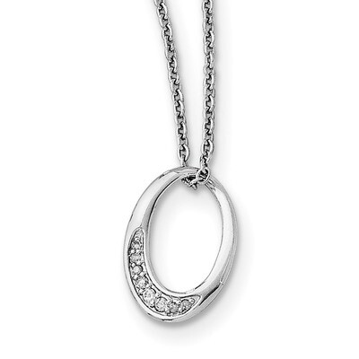 .05 Ct Diamond Necklace Sterling Silver QW373-18, MPN: QW373-18, 886774968919