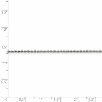 30 Inch Rhodium Plated 1.5mm Diamond-cut Rope Chain Sterling Silver QDC020R-30, MPN: QDC020R-30, 88…