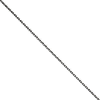2.00 mm 18 inch Beaded Ball Antiqued Chain - Stainless Steel SRN1008 by Chisel, MPN: SRN1008, 88677…
