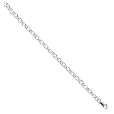 Anklet 10 Inch - Sterling Silver Rhodium Plated QG2236R-10 by Amore La Vita, MPN: QG2236R-10, 88677…