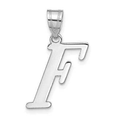 Letter F Initial Pendant 14k White Gold Polished YC1440WF, MPN: YC1440WF, 196904083352