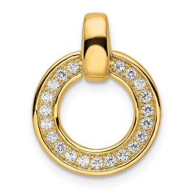 Round Diamond Chain Slide 14k Gold Polished PM8551-025-YA, MPN: PM8551-025-YA,