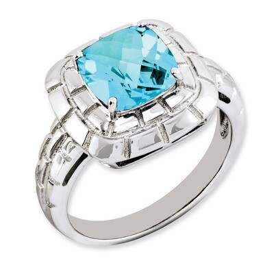 Light Swiss Blue Topaz Ring Sterling Silver QR3171LSBT, MPN: QR3171LSBT, 883957657165