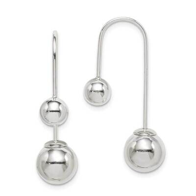 Front and Back Dangle Earrings Sterling Silver Polished QE14970, MPN: QE14970, 883957176192