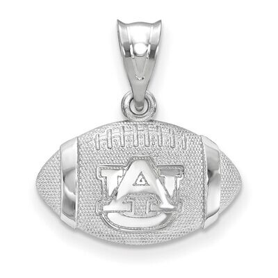 Auburn University Interlocking AU Primary 3D Football with Logo Pendant Sterling Silver SS506AU, MP…
