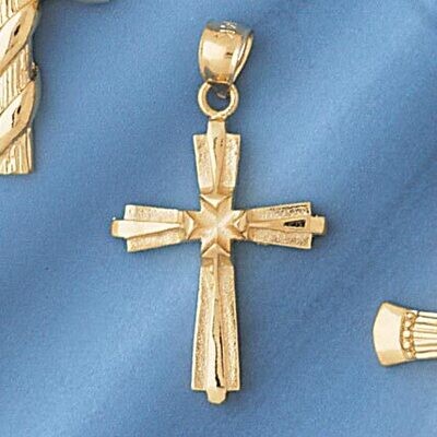Dazzlers Jewelry Cross Pendant Necklace Charm Bracelet in Yellow, White or Rose Gold 8065, MPN: DZ-…