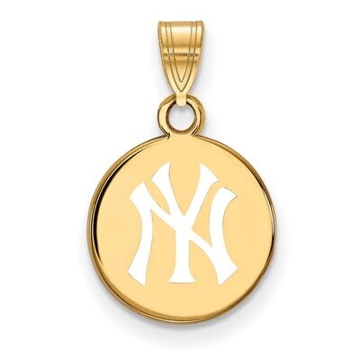 New York Yankees Small Enamel Disc Pendant Gold-plated Silver GP038YAN, MPN: GP038YAN, 886774939759