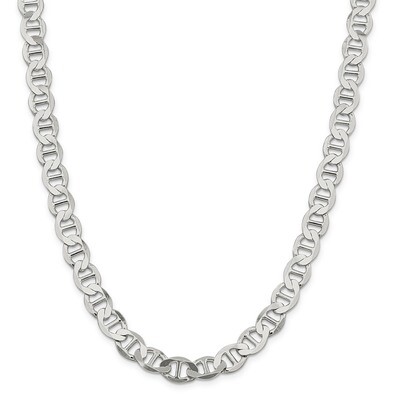 24 Inch 9.95mm Semi-Solid Flat Anchor Chain Sterling Silver QLFA200-24, MPN: QLFA200-24, 8839579338…