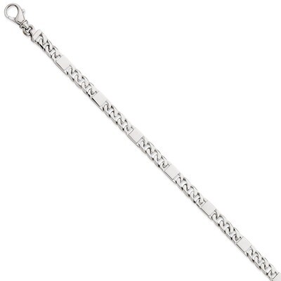 5.5mm Polished Fancy Link Chain 24 Inch 14k White Gold WLK395-24, MPN: WLK395-24, 191101715426