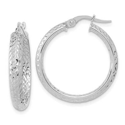 Diamond-Cut Inside Out Fancy Hoop Earrings 14k White Gold Polished TC1024W, MPN: TC1024W, 883957982…