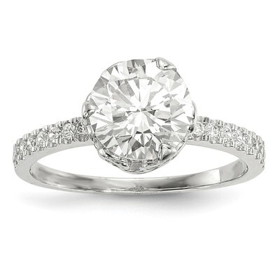 CZ Ring 10k White Gold Polished 10YC385W, MPN: 10YC385W, 883957781020