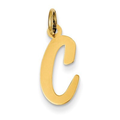 Medium Script Initial C Charm 14k Gold YC660C, MPN: YC660C, 886774137124