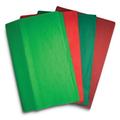 Four Color 48 Sheet Light Red, Dark Red, Light Green, Dark Green Mixed Tissue Paper Set 12 Each Col…