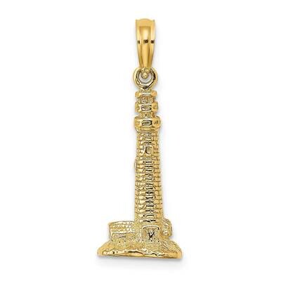 Cape May Nj Lighthouse Charm 14k Gold 3-D K8141, MPN: K8141, 637218069484