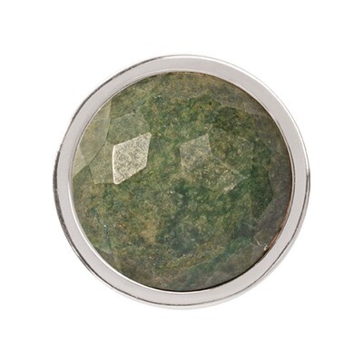 Nikki Lissoni Faceted African Jade Silver-Plated 23mm Coin C1305SS, MPN: C1305SS, 8718627468142