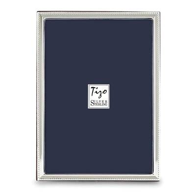 Narrow Beaded 5X7 Photo Picture Frame Sterling Silver GM19937, MPN: GM19937,