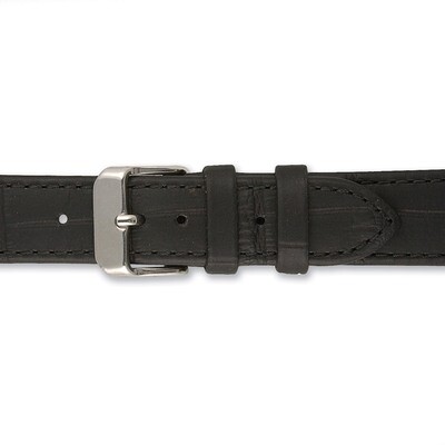 Black 22mm Matte Gator Grain Calfskin Watch Band 7.75 Inch BA312-22, MPN: BA312-22, 191101094026