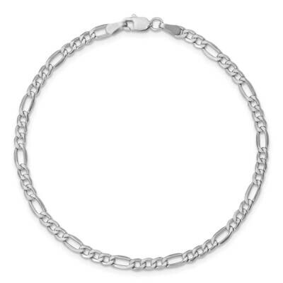 10 Inch 3.5mm Semi-Solid Figaro Chain 14k White Gold BC159-10, MPN: BC159-10, 191101833571