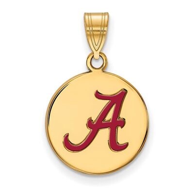 University of Alabama Medium Enamel Disc Pendant Gold-plated Silver GP040UAL, MPN: GP040UAL, 886774…