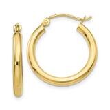 2.5mm Lightweight Tube Hoop Earrings 10k Gold Polished 10T931L, MPN: 10T931L, 191101566042