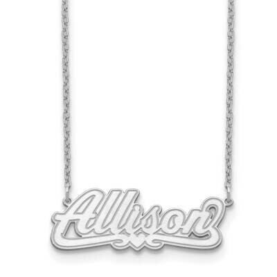 Etched Nameplate 10k White Gold 10XNA840W, MPN: 10XNA840W,
