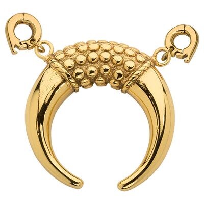 Nikki Lissoni Duble Horn Tag Gold-plated 35 x 35mm D1252GL, MPN: D1252GL, 8719075304488