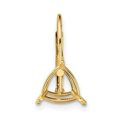 Triangle 5.0mm Cast Basket Leverback Earring Mounting 14k Yellow Gold YG422, MPN: YG422,