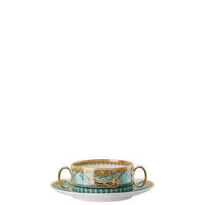 Versace La Scala del Palazzo Verde Cream Soup Cup &amp; Saucer 6 3/4 Inch, MPN: 19335-403664-10420, 790…