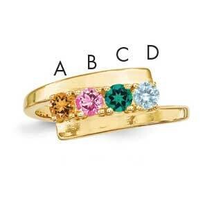 4-Stone Mothers Ring Mounting 14k Polished Gold XMR16/4-7, MPN: XMR16_4--6, 883957152318