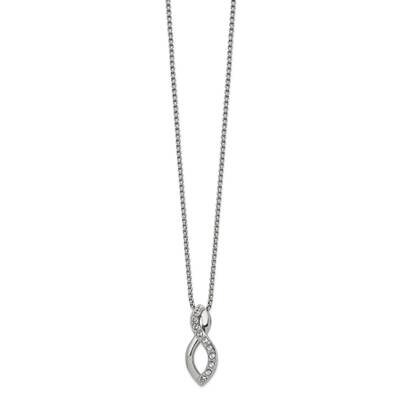 Crystals From Swarovski Infinity 16 Inch Necklace Stainless Steel Polished SRN2731-16 by Chisel, MP…