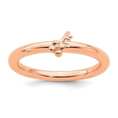 Pink-plated Key Ring Sterling Silver QSK1961, MPN: QSK1961, 191101722578