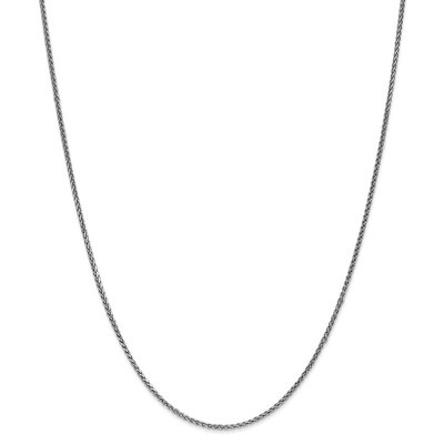 Leslie&#39;s 1.4mm Solid Diamond-cut Spiga Chain 24 Inch 14K White Gold HB-7232-24, MPN: 7232-24, 19110…
