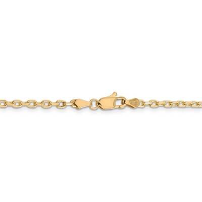 22 Inch 3mm Diamond-cut Cable Chain 14k Yellow Gold PEN206-22, MPN: PEN206-22, 886774584669