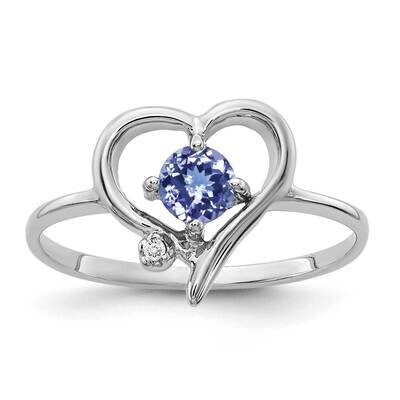 4mm Tanzanite Aaa Diamond Ring 14k White Gold X9737T/AAA, MPN: X9737T_AA, 883957639833