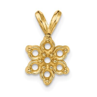Round 7-Stone .12ct. Pendant Setting 14k Yellow Gold YG958, MPN: YG958,