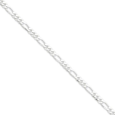 20 Inch 4.25mm Figaro Chain Sterling Silver QFG120-20, MPN: QFG120-20, 883957945248