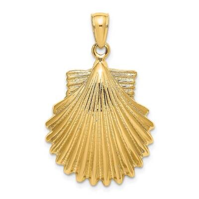 Scallop Shell Charm 14k Gold Polished K8252, MPN: K8252, 637218098644