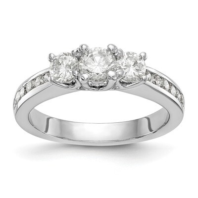 3-Stone Diamond Semi-Mount Engagement Ring 14k White Gold RM2979E-050-WAA, MPN: RM2979E-050-WAA, 88…