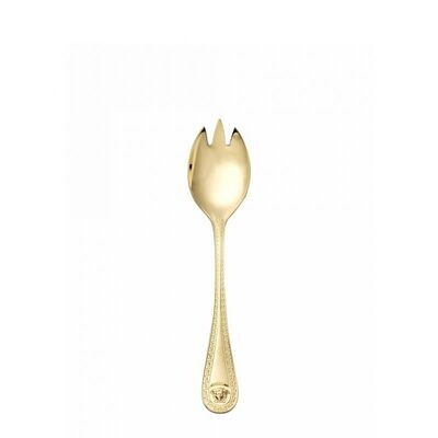 Versace Medusa Flatware Serving Fork 8 inch - Gold-Plated, MPN: 19300-120930-70021, 790955137325