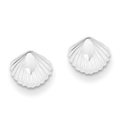 Shell Mini Earrings Sterling Silver QE690, MPN: QE690, 886774113937
